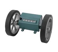 Baxnore Compteur numérique à roulettes 5 chiffres vert outil de mesure de longueur de haute précision pour le tissage de tissus film plastique cuir acier inoxydable construction en