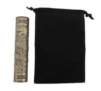 Baxnore Conteneur en Tube métallique de Stockage étanche et scellé avec Motif en Relief, Conception en Alliage de Zinc Durable pour Le Camping en Plein air, Les Voyages, l'utilisat (Bronze)