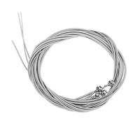 Baxnore Cordes de basse électrique durables 4 cordes en alliage d'acier rouille lisse Cordes de qualité professionnelle pour musiciens débutants Argent 1 mm 1,4 mm 2 mm 2,5 mm d'ép