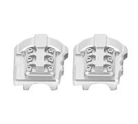 Baxnore Couvercle de boîtier différentiel RC, couvercle de boîte de vitesses en alliage d'aluminium léger et résistant à haute résistance pour voiture télécommandée Traxxas 1/10 2 (Argent)