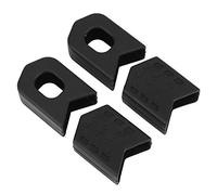 Baxnore Couvercle de manivelle de vélo en Silicone, étui de protection Durable, Anti-décoloration, accessoires de vélo de route, noir et rouge, ensemble de 2 paires ((Motif V noir))