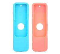 Baxnore Couvercle de télécommande en silicone, étui pour télécommande, manche de contrôleur à gratter avec compatibilité des boutons, conception de la poignée pour faible luminosit (Rouge bleu)