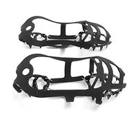 Baxnore Crampons 18 Dents Anti-aslip Forte poigne Drop silcles de Glace résistante pour l'alpinisme extérieur Temps Neigeux Silicone en Silicone en Acier 43 47