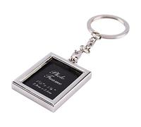 Baxnore Creative métal Photo cadre porte-clés personnalisé Mini photo insérer porte-clés personnalisable pour amis famille Couples petit compact taille alliage trousseau accessoir