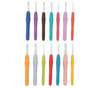 Baxnore Crochet Crochets Kit Ergonomic Gandle Eigned Trinet Agetles Aluminium Light avec des conseils brillants pour tisser des chapeaux de couverture de tissage Vêtements d'animau