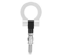 Baxnore Crochet de remorquage de remorque CNC de voiture européenne, conception pliante en fer en alliage d'aluminium haute résistance pour série 3 E39 E92 E91 E90 E46 E36 noir arg (Argent)