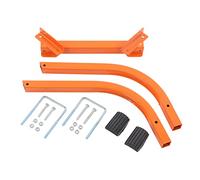 Baxnore Crochet de toit pour échelle, stabilisateur d'échelle robuste en alliage d'aluminium avec protection en mousse pour travailler en toute sécurité sur le toit, orange antirou