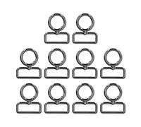 Baxnore Crochets de Porte-clés en Alliage de Zinc 10pcs, Clips détachables, Porte-étiquettes, Boucle pour décoration, Accessoires d'événements (Couleur du Pistolet)