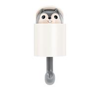 Baxnore Crochets muraux en forme d'écureuil sans perçage Crochets de suspension adhésifs pour manteaux clés décoration de la maison Patère en forme d'animal mignon Matériau ABS Cap (Grise)