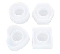 Baxnore Crystal Rangement Boîte de rangement Diy Hexagonal Round carré Cœur de coeur Moule de silicone pour fabrication de bijoux de fabrication de résine Faire de la décoration i