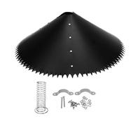 Baxnore Déflecteur d'écureuil avec Pointes, 3 pièces, Protection Contre Les écureuils montée sur Poteau pour mangeoire à Oiseaux, PVC Noir Mat, Installation Facile, Conception à re