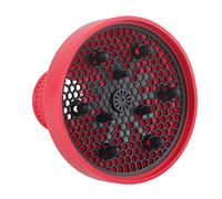 Baxnore Diffuseur de sèche-cheveux en silicone, design pliable professionnel pour un séchage en douceur, à la maison, au salon, ajustement universel, interface de 6 cm, rouge