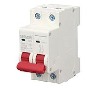 Baxnore Disjoncteur 2P DC 25A Montage sur rail DIN MCB avec capacité de coupure de 6000A pour systèmes d'énergie solaire et applications marines