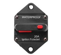 Baxnore Disjoncteur DC 32V avec interrupteur, protection contre les surcharges à réinitialisation manuelle, pour voiture, bateau, camion, Bus, RV, ATV, treuils, système Audio (20A)
