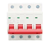 Baxnore Disjoncteur DC 4P Mini interrupteur de protection contre les courts-circuits monté sur rail DIN avec capacité de coupure de 6000 A pour système solaire et véhicules électri