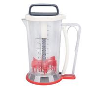 Baxnore Distributeur de pâte à crêpes, poignée à presser, séparateur manuel multifonction de pâte à cupcakes avec outil de mélange, échelle de mesure pour la cuisson de gâteaux, bi