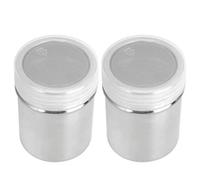 Baxnore Dragueur à poudre en acier inoxydable, agitateur à poudre à mailles fines de qualité supérieure pour la cuisine, chefs professionnels, acier inoxydable 304, argent, 6x8cm,