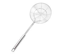 Baxnore Écumoire en fil en acier inoxydable, cuillère de passoire renforcée épaissie avec poignée longue, gardien d'huile pour cuisson de la cuisine, friture, légumes blanchis