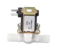 Baxnore Électrovanne électromagnétique en plastique DC12V OD12mm, interrupteur de débit d'entrée d'eau normalement fermé, usure Durable pour distributeur d'eau, Machine à café