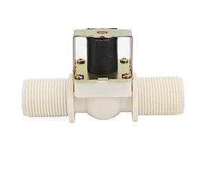 Baxnore Électrovanne G1 filetée normalement fermée, vanne d'entrée électromagnétique DC12V pour systèmes d'eau, appareils ménagers, laiton industriel en nylon 1 pouce