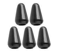 Baxnore Embout de sélecteur de micro pour guitare électrique, capuchon de bouton à 5 voies, chapeau en plastique, accessoires universels noirs, 5 pièces pour le remplacement et l'a