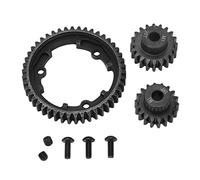 Baxnore Engrenage droit principal en acier dur 46T M1 18T 20T Système de transmission de puissance efficace pour voiture télécommandée XO 1 E REVO 2.0 Acier noir 76 g