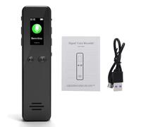 Baxnore Enregistreur Vocal Intelligent avec 64 Go de mémoire Enregistrement 1536 kbps Écran TFT Haut-Parleur intégré Protection par Mot de Passe Autonomie de la Batterie 18 Heures