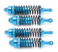 Baxnore Ensemble d'amortisseurs RC robustes, amortisseurs remplis d'huile en alliage d'aluminium pour Traxxas Slash 4x4 Huanqi 727 Mountain Rat Truck, kit de mise à niveau de suspe (bleu)