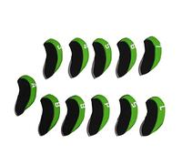 Baxnore Ensemble de 11 Couvre-Chefs de Fer de Golf en néoprène avec numéro d'identification 3 4 5 6 7 8 9 P S A L Couvre-têtes de Protection en Fer pour Club de Golf pour golfeurs (Vert)