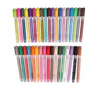 Baxnore Ensemble de 36 marqueurs de peinture acrylique aux couleurs vives, stylos d'art à pointe en fibre à séchage rapide pour artistes, artisans, amateurs de peinture sur roche e
