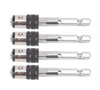 Baxnore Ensemble de 4 adaptateurs pour embouts hexagonaux et douilles en acier allié 2 en 1 à changement rapide : porte-embout hexagonal 1/4 pouce et adaptateur pour douille carrée