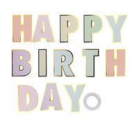 Baxnore Ensemble de Bannières d'Anniversaire Cartes de Lettres de Joyeux Anniversaire Colorées avec Corde pour Décorations Murales de Fête Matériel de Papier de Célébration Intérie