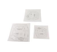 Baxnore Ensemble de modèles confortables de bols de 3 tailles, règle de en acrylique pour bricolage, couture, travaux manuels, rapide, pratique, antidérapant, transparent, 6 pouce