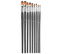 Baxnore Ensemble de pinceaux d'artiste Professionnel 9 pièces à Long Manche en Nylon Cheveux Huile Acrylique Aquarelle Gouache Outils de Peinture pour Artistes débutants Adultes bo