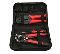 Baxnore Ensemble de pinces à sertir à dénuder les fils d'acier allié en acier au carbone de qualité professionnelle avec 5 têtes interchangeables pour les installations électriques