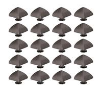 Baxnore Ensemble de Rivets à vis carrés et pointus, pyramide en alliage de Zinc, Kits de réparation du cuir Punk pour ceintures, sacs, chapeaux, chaussures, vestes, 20 ensembles 15 (Grise)