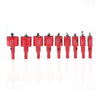 Baxnore Ensemble de scies-cloches M42 bi-métalliques, 9 pièces, Kit de forets de coupe-trou en acier rapide pour portes d'armoires en bois et en métal, tranchant durable de 16 mm à