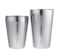 Baxnore Ensemble de shaker à cocktail en acier inoxydable de qualité professionnelle Kit de mélange de barman avec passoire pour les à domicile Fabrication de cocktails Argent 800 (600/450 ml)