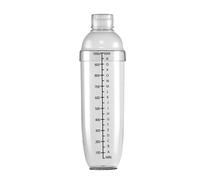 Baxnore Ensemble de shaker à cocktail professionnel, tasse à mélanger transparente anti-déversement avec échelles de mesure pour la maison, bar, restaurant, café, matériau PC durab
