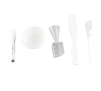 Baxnore Ensemble d'outils professionnels pour le visage, avec brosse en silicone, bol à mélanger, spatule, tasse à mesurer pour les amateurs de soins de la peau, matériau doux et s