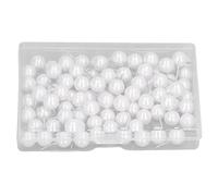 Baxnore Épingles de couture de 100 psc avec têtes à billes, 10 x 20 mm / 0,4 x 0,8 dans des broches en acier inoxydable dans une boîte de rangement, résistant à la chaleur pour l'a