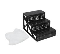 Baxnore Escalier pour Chien en Plastique, Rampe antidérapante, Surface Polaire, marches pour Animaux de Compagnie, Facile à Marcher, pour lit, canapé, chaises, Chiens de Petite à m