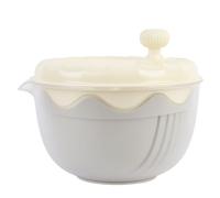 Baxnore Essoreuse à salade Laveuse à légumes et hachoir à salade Outil de cuisine multifonctionnel à haute efficacité pour les cuisiniers à domicile Matériau ABS 35,27 oz (Beige)