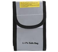 Baxnore Étui de protection résistant aux hautes températures pour certificats importants Batteries de bijoux argent gris 7.5x10.2x15cm LiPo Safe Bag pochette de rangement de docume