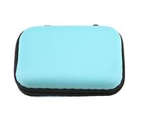 Baxnore Étui de Rangement pour écouteurs Organisateur de Voyage Portable Petite Pochette en EVA Boîte pour écouteurs Écouteurs Accessoires Protection Noir Bleu Rouge Rose 12 cm x 8 (Bleue)