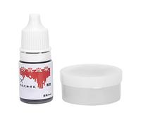 Baxnore Fausses capsules de sang réaliste rouge vif Halloween maquillage sang pour effets spéciaux théâtre film et costumes cosplay colorant alimentaire sûr à base d'eau 6 capsules