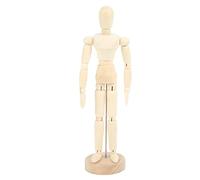 Baxnore Figurine de mannequin en bois avec articulations rotatives, modèle d'artiste, 14 poses flexibles pour dessiner, croquis, apprentissage de l'art, décoration d'intérieur, mat