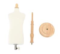 Baxnore Figurine miniature de poupée masculine avec support, modèle de robe élégant et polyvalent pour affichage, couture, créateurs de mode, tailleurs, bois de hêtre, toile, 39 x