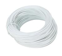 Baxnore Fil de liaison en acier de renfort en fer galvanisé avec revêtement en PVC, type plat de 0,55 mm, longueur de 85 m, pour la construction, le jardinage et les projets de bri (Blanche)