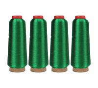Baxnore Filetage à couture Polyester bobine 4pcs 3000 yards Green High Strength Machine File de broderie pour couture de couture de la couture à l'aiguille ménage